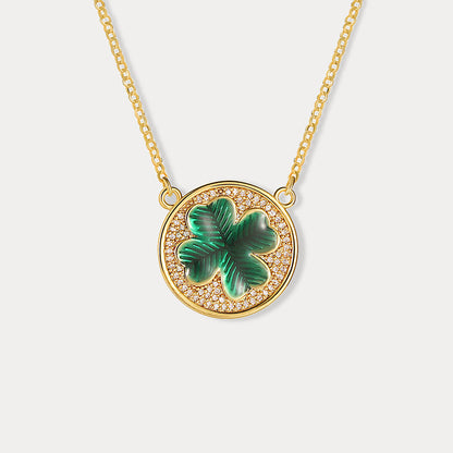 Four-Leaf Clover Coin Necklace