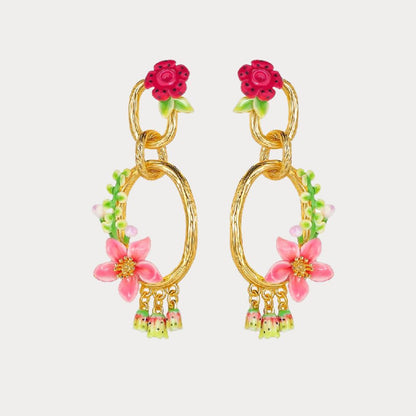 Tropical Blossom Dangle Earrings