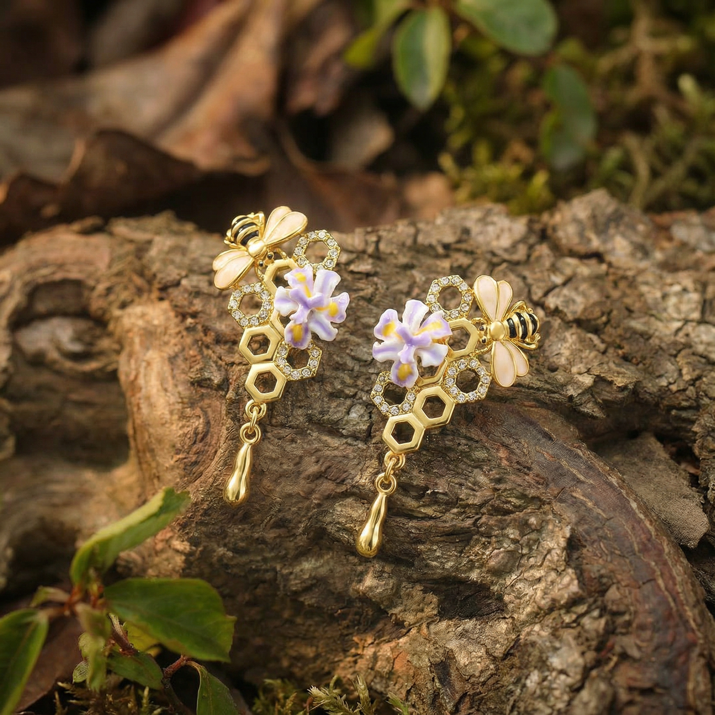 Honey Bee Drop Earrings