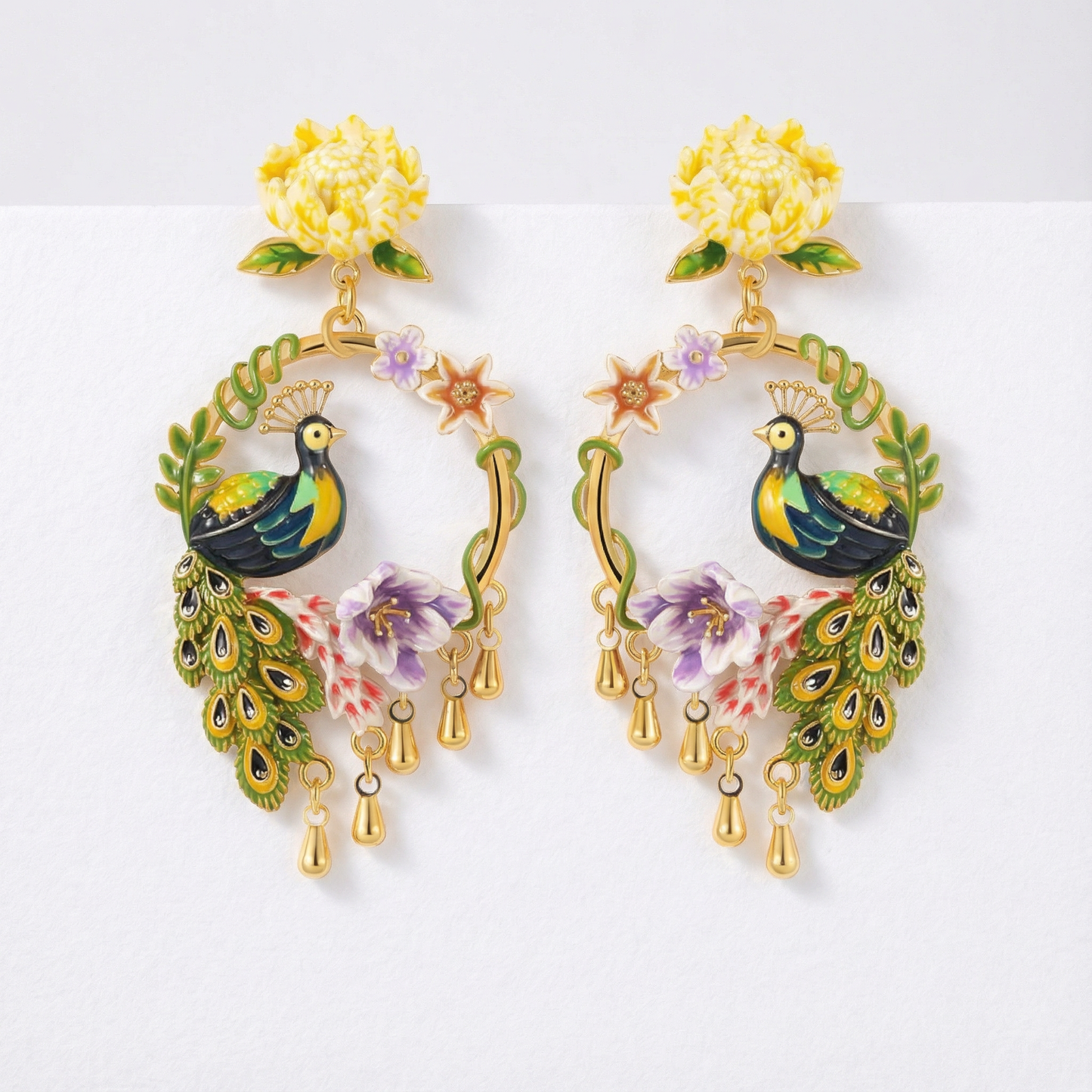 Peacock Earrings