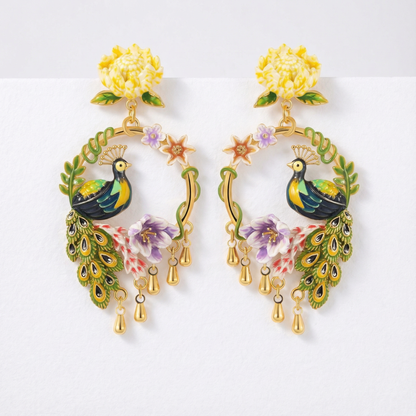 Peacock Earrings