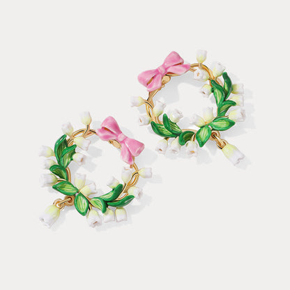 Lily Of The Valley Bowknot Earrings