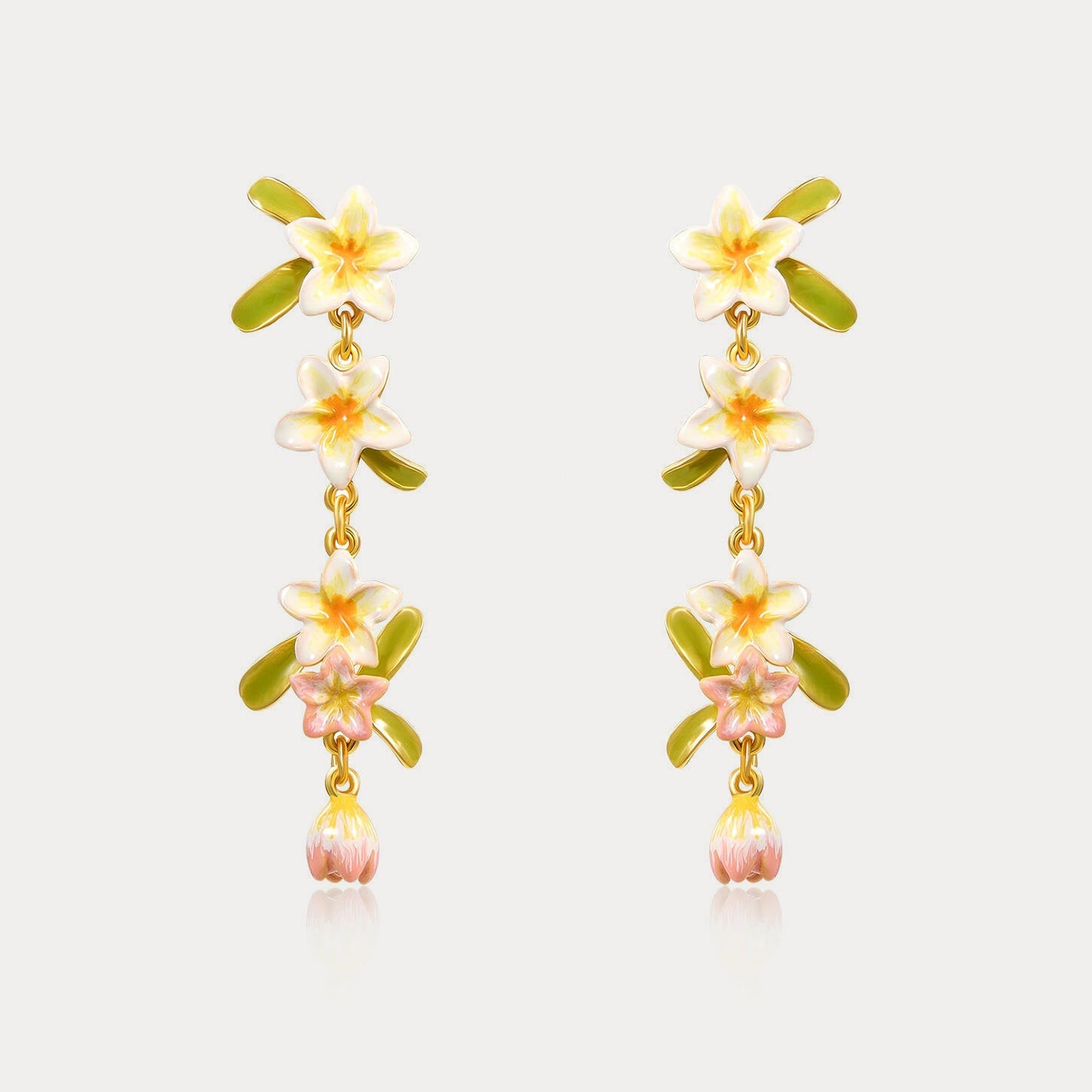 Plumeria Drop Earrings
