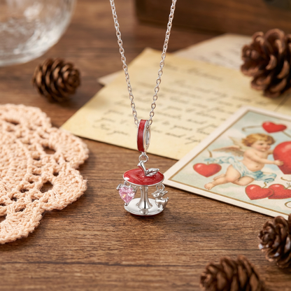 Christmas Apple Core Reindeer Necklace