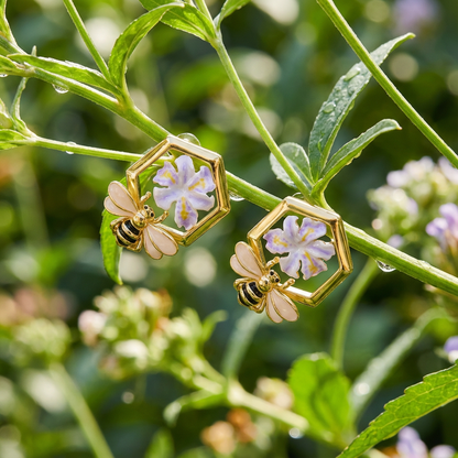 Honey Bee Stud Earrings