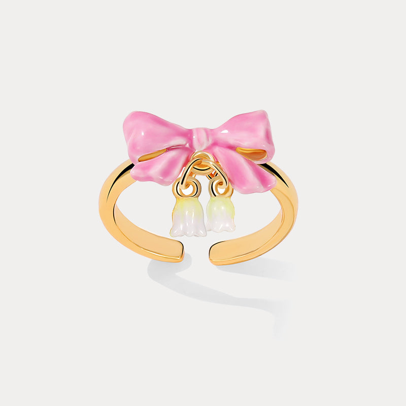 Lily Of The Valley Bowknot Ring