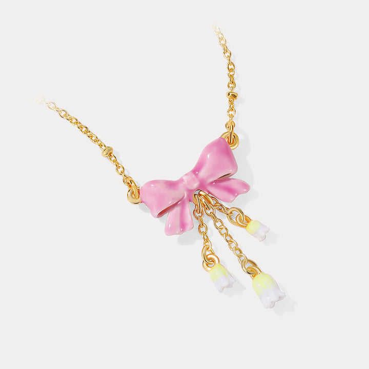 Lily Of The Valley Bowknot Necklace