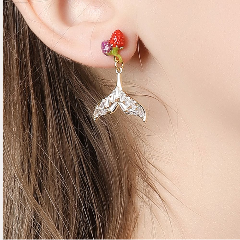 Crystal Fishtail Earrings