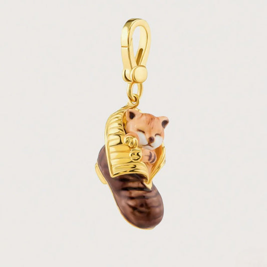 Sleeping Cat in Shoe Pendant