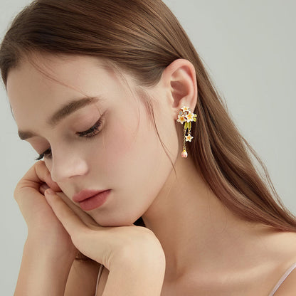 Plumeria Dangle Earrings