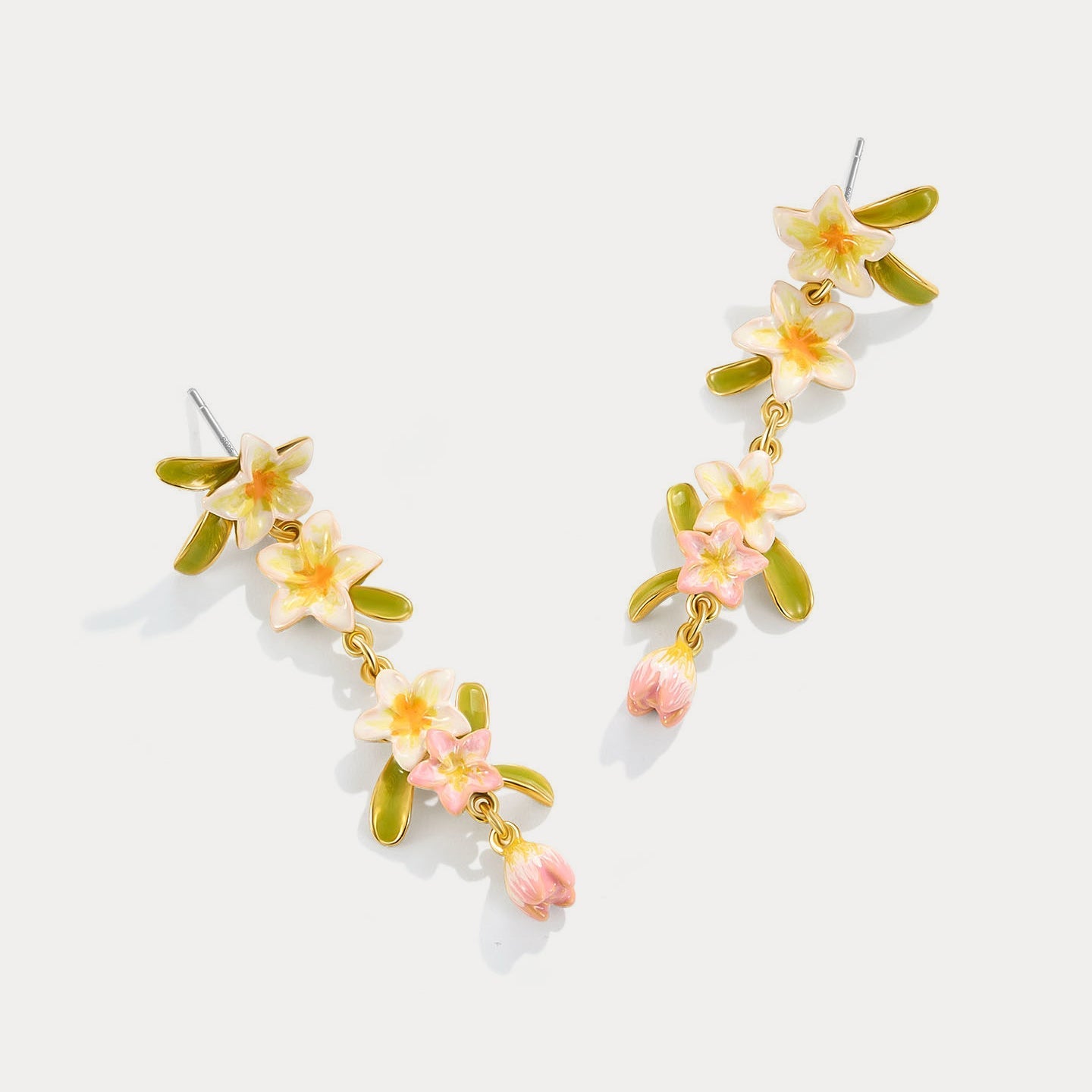 Plumeria Drop Earrings