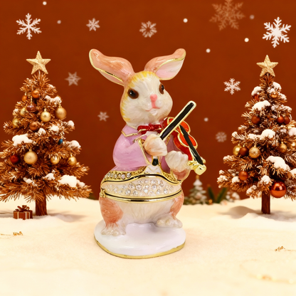 Violin Rabbit Trinket Box