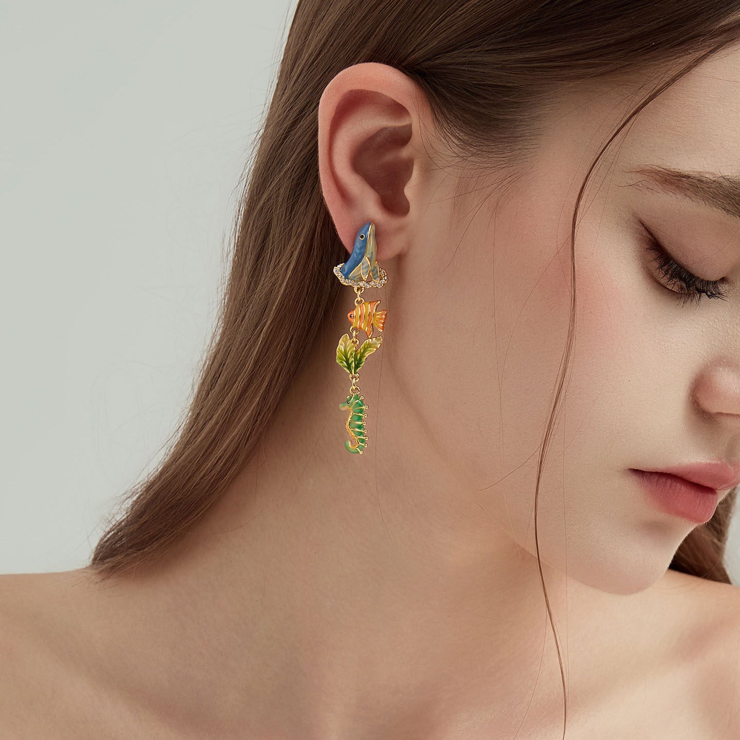 Whale Dangle Earrings