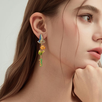 Whale Dangle Earrings