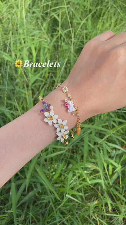 Daffodils Bracelet With Butterfly