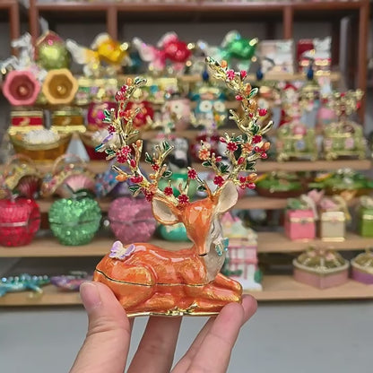 Christmas Reindeer Trinket Box