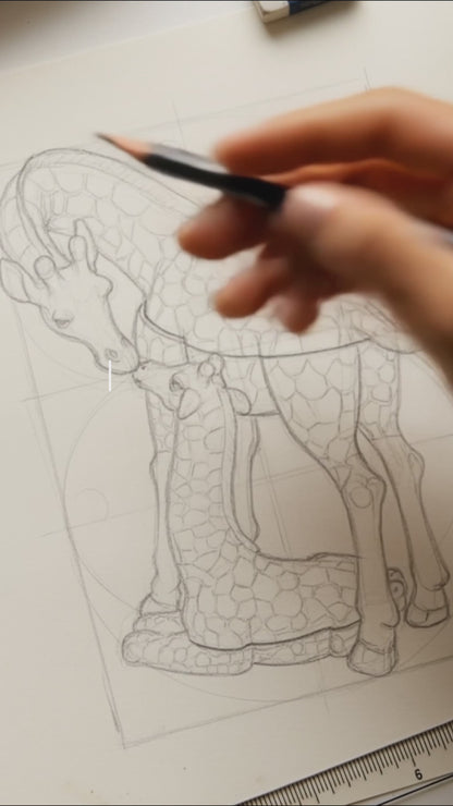 Mother & Baby Giraffe Trinket Box