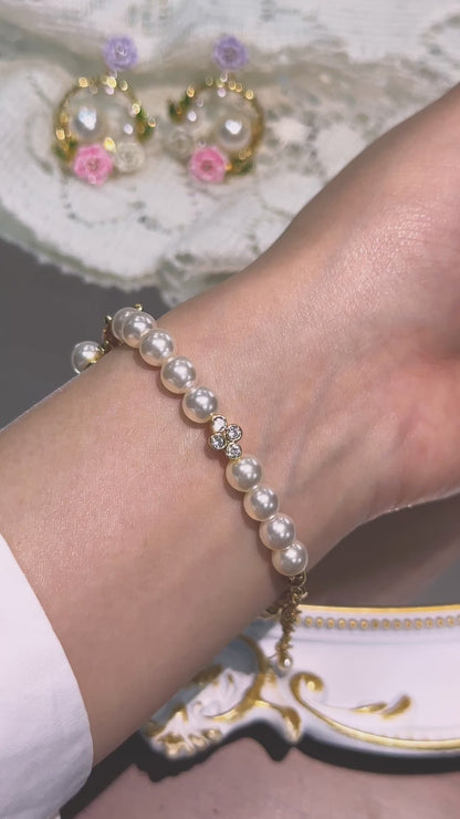 Wild Rose Pearl Bracelet