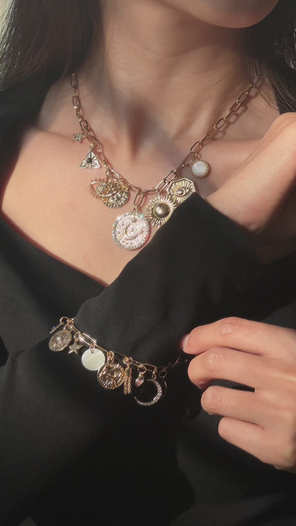 Moon and Star Necklace