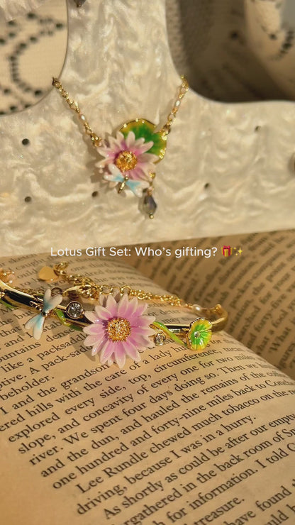 Lotus Dragonfly Bracelet