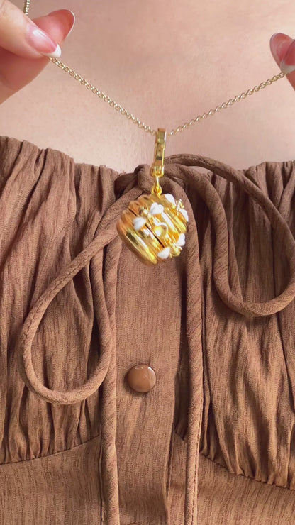 Golden Beehive Locket Pendant