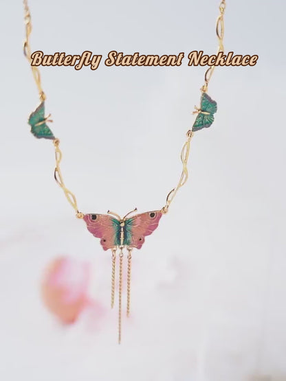 Fairy Butterfly Statement Necklace