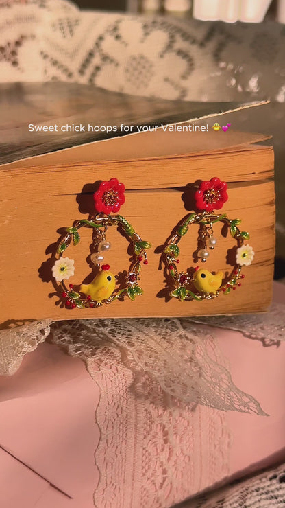 Little Chick Hoop Earrings