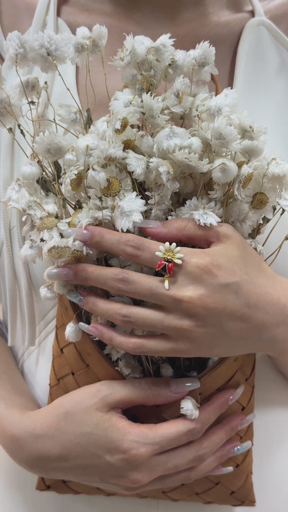 Daisy & Ladybug Ring
