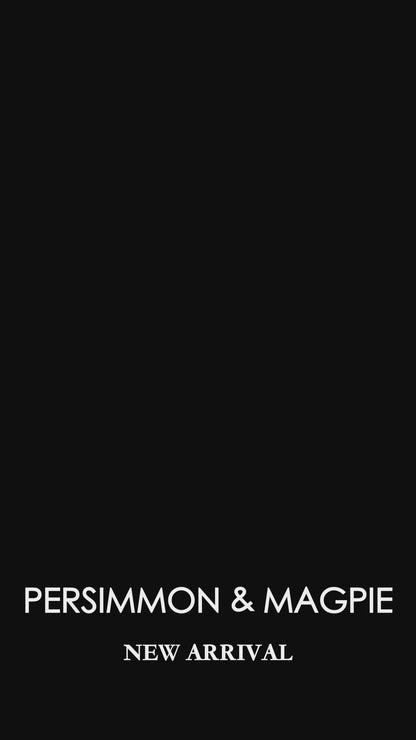 Persimmon Magpie Hoop Earrings