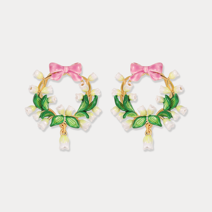 Lily Of The Valley Bowknot Earrings